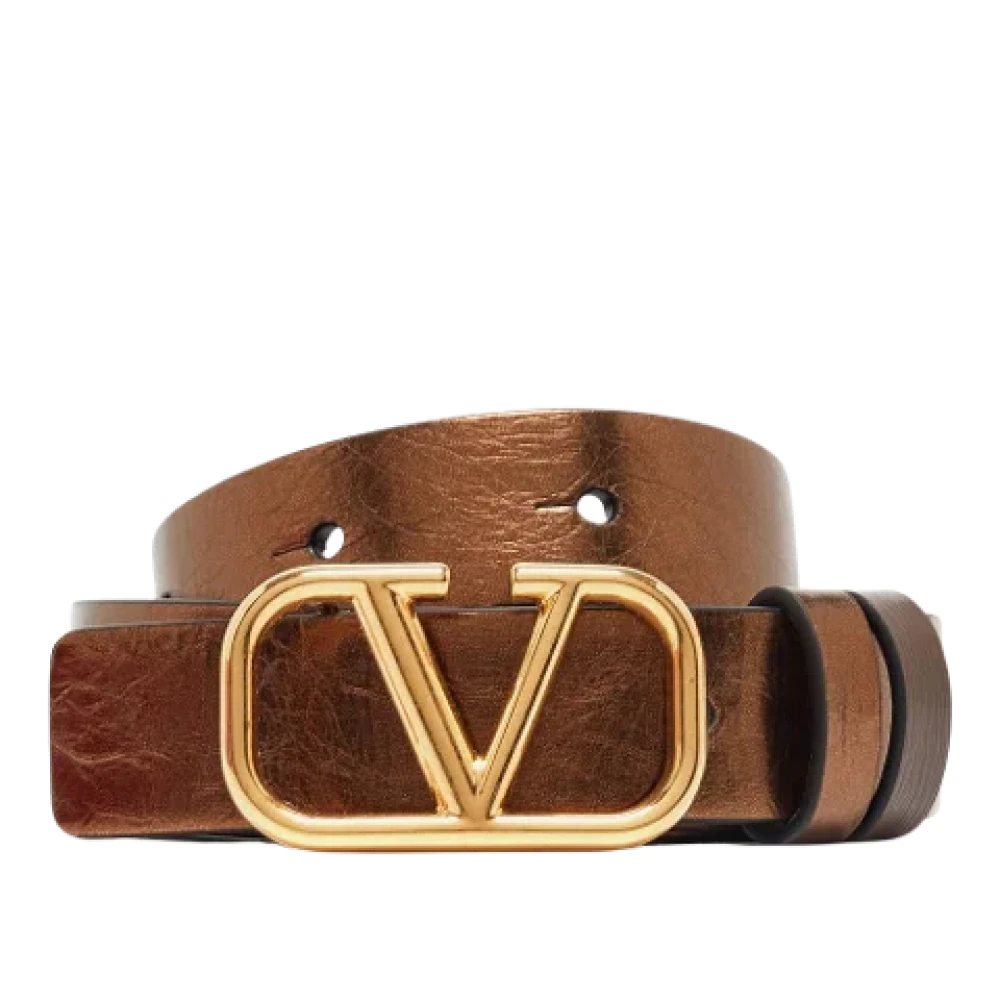 Valentino Vintage Pre-owned Leather belts Brown Dames
