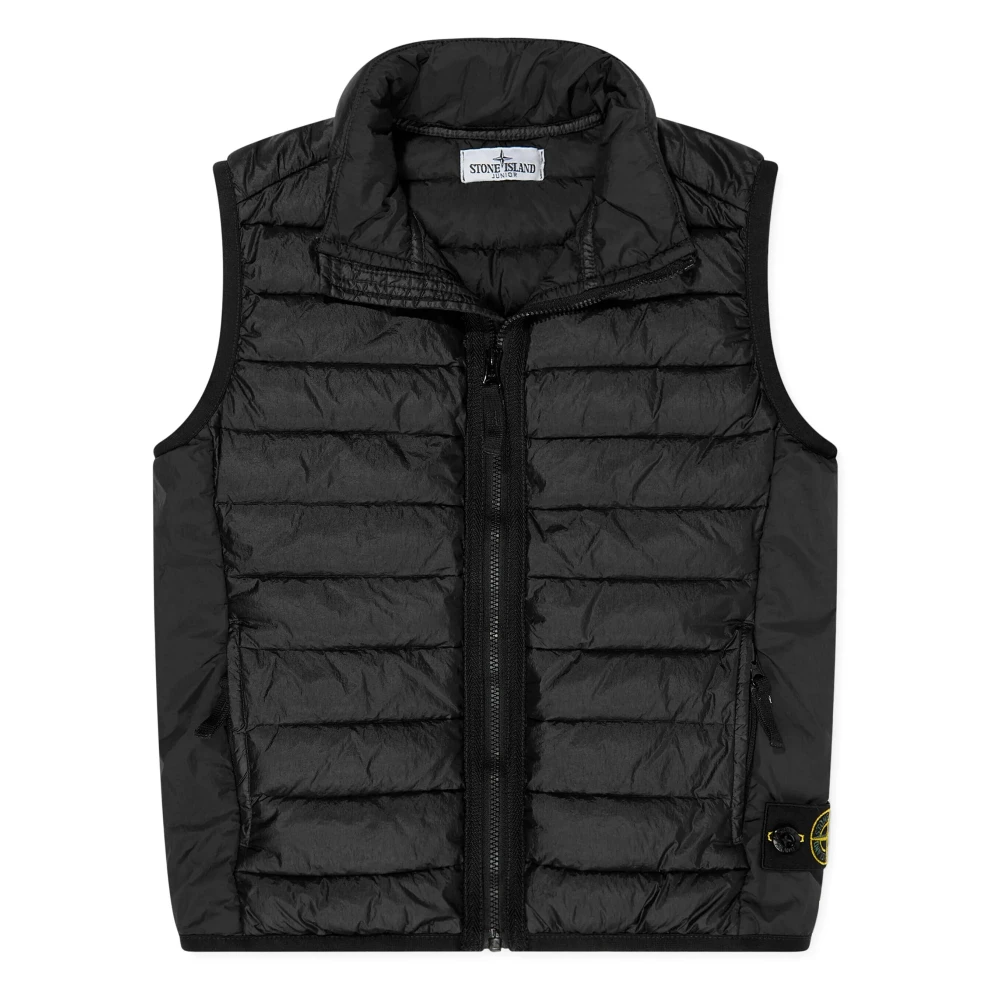 Stone Island Black Vest - Male - Waistcoats - 8 Y - Kids