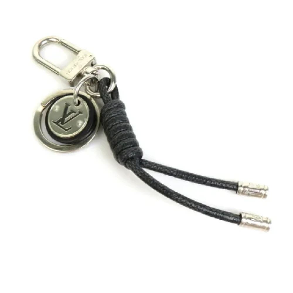 Louis Vuitton Vintage Pre-owned Fabric key-holders Black Dames
