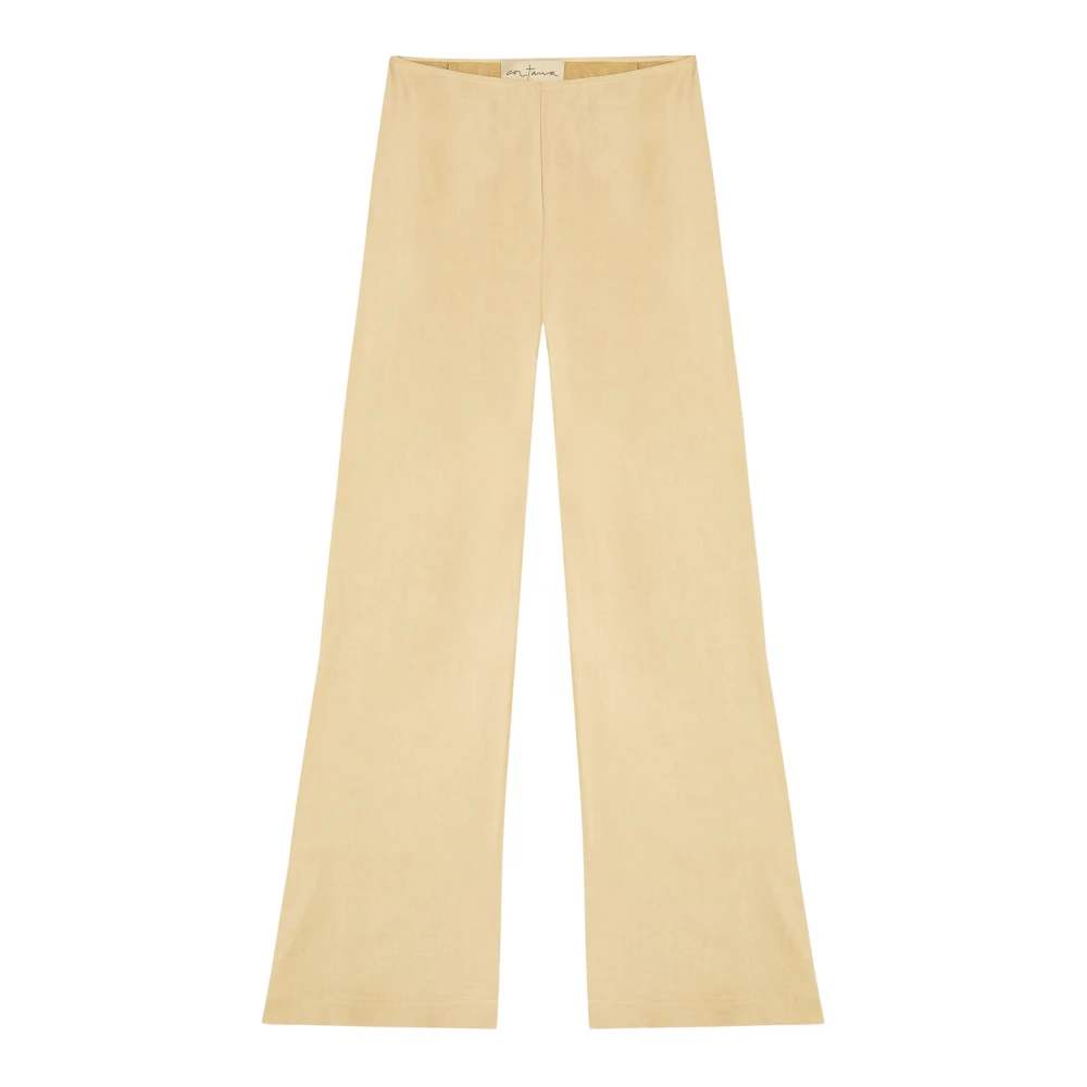 Cortana Yellow Wide Trousers, Female, Xs, Inga Trousers