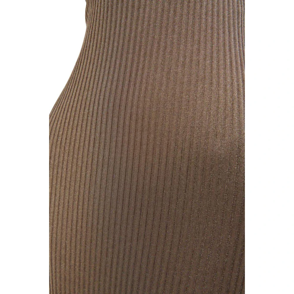 Simkhai Marigold Gebreide Midi Jurk met Uitsnijding Beige Dames