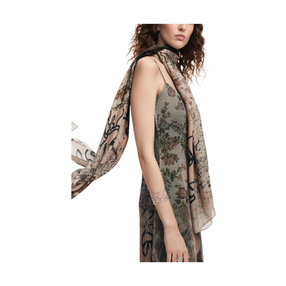 Desigual Polyester Sjaal Herfst Winter Collectie Multicolor Dames