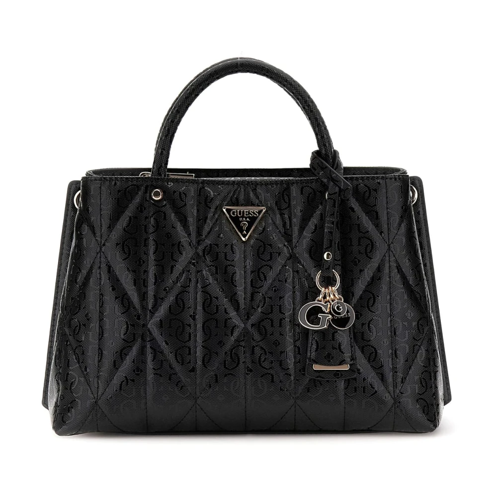 Guess Women's Black Handbags, One Size, Betula Satchel Crossbody Bag