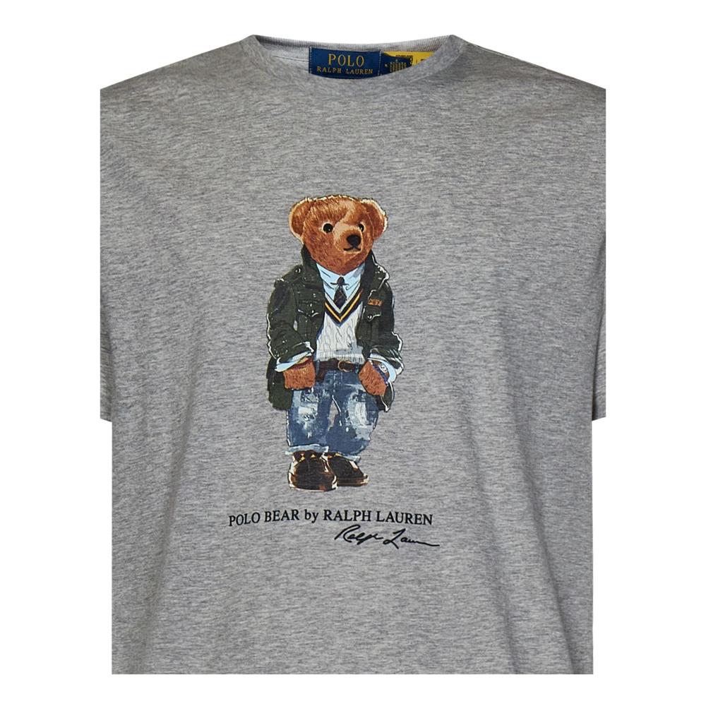 Polo Ralph Lauren Grijze Polo Bear Grafische T-shirts en Polos Gray Heren