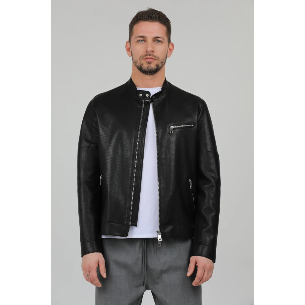 The Jack Leathers Leather Jackets Black Heren
