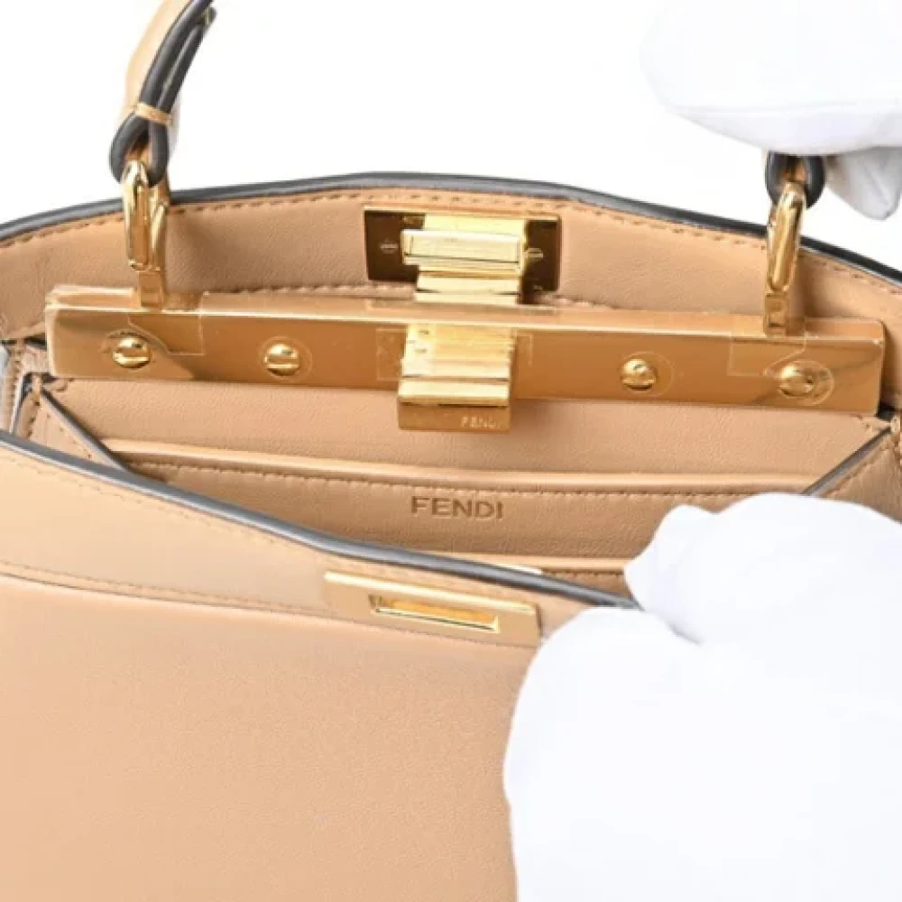 Fendi Vintage Pre-owned Canvas fendi-bags Beige Dames