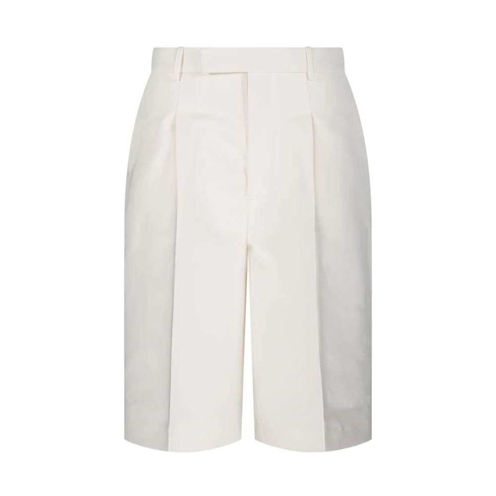 Róhe Ivoor Geplooide Tailored Shorts White Dames