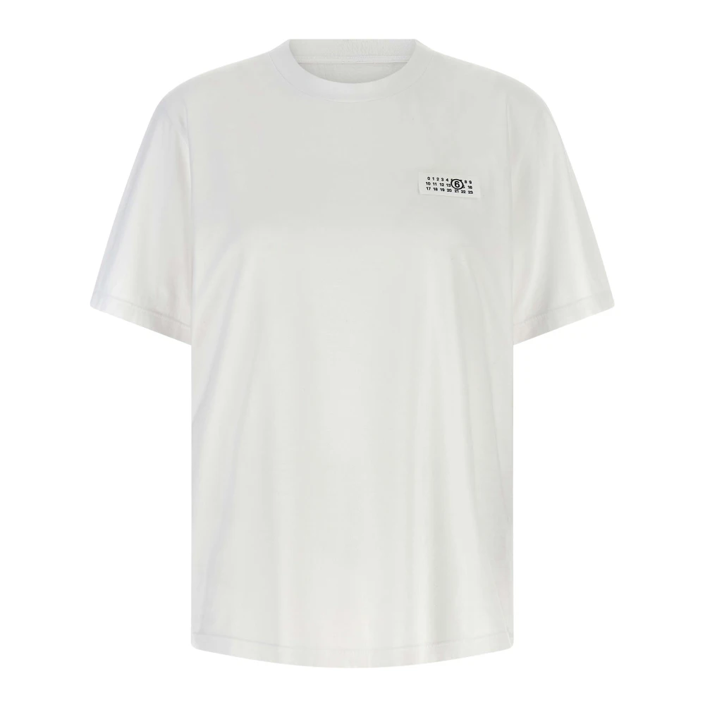 Mm6 Maison Margiela Women's White Numeric Signature T-Shirt