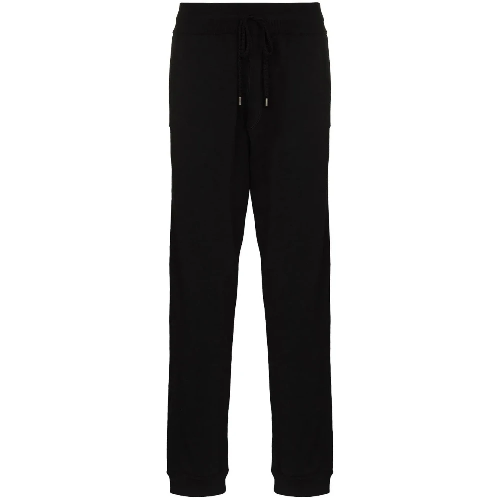 Ferragamo Men's Black Wool Trousers - Sweatpants - M - Trousers