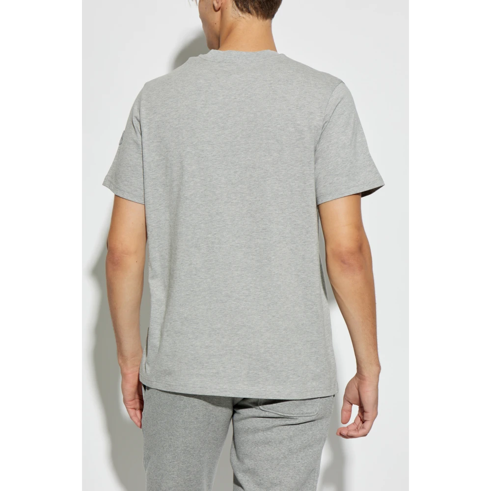 Moncler T-shirt met logo Gray Heren
