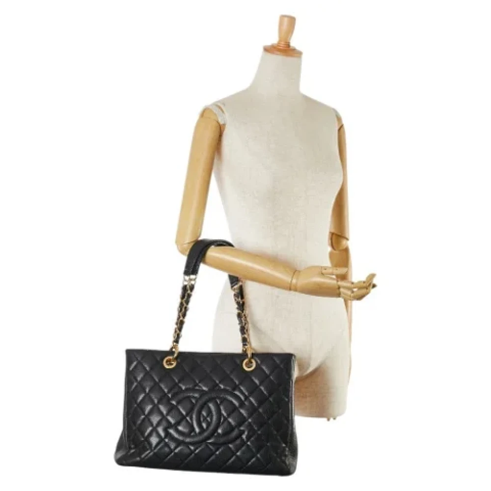 Chanel Vintage Pre-owned Leather shoulder-bags Black Dames