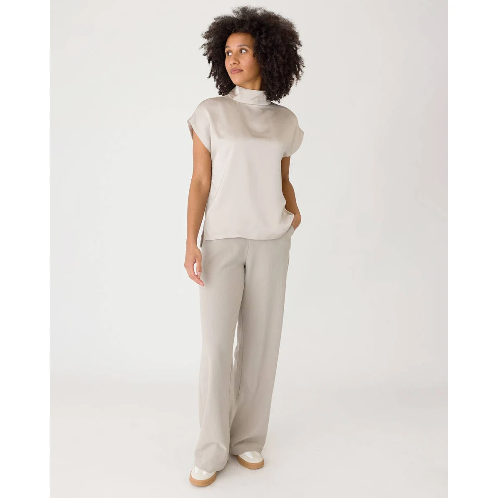Anna Van Toor Lange mouw blouse Beige Dames