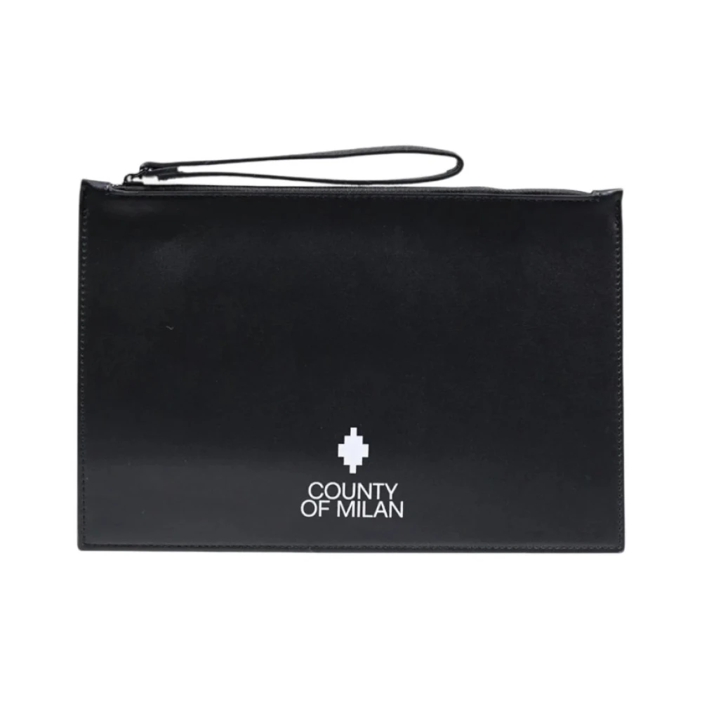 Marcelo Burlon Unisex Black Toilet Bags, One Size, Pochette