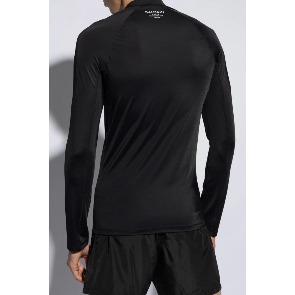 Balmain Zwemtop met logo Black Heren