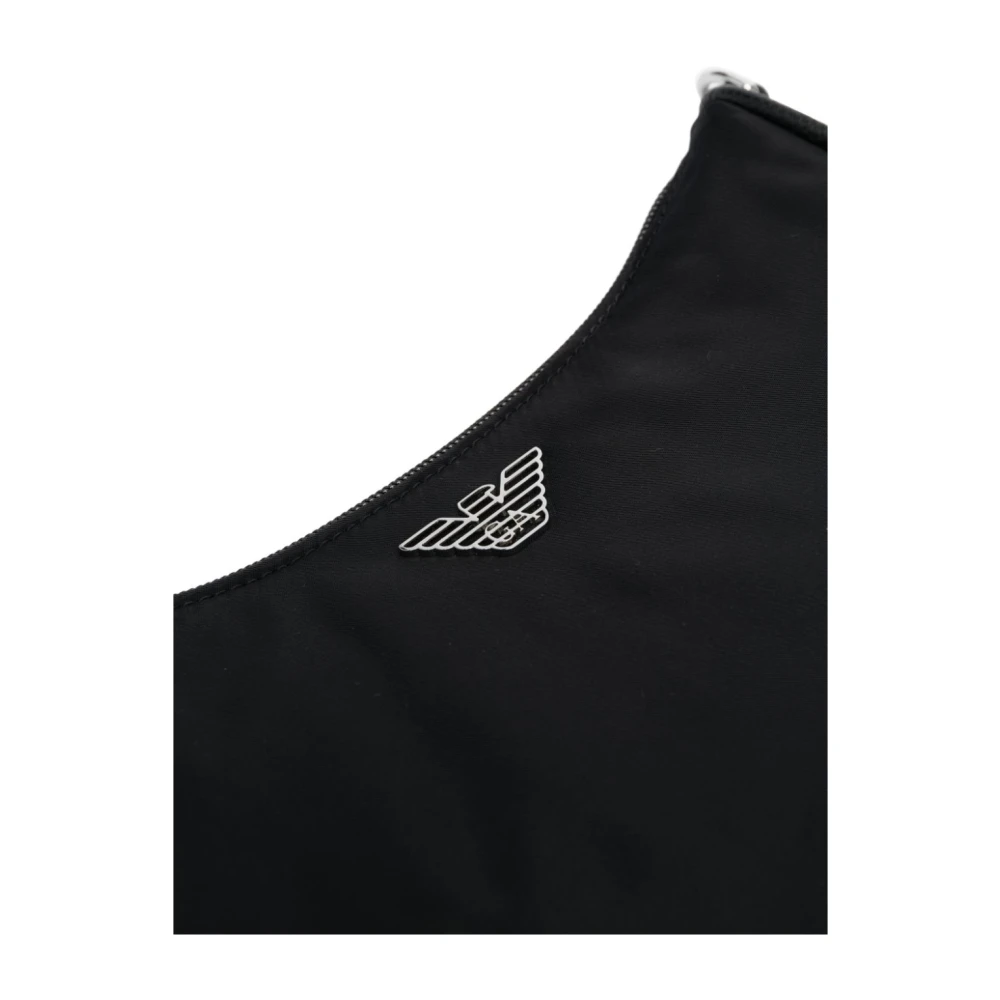 Emporio Armani Logo-Strap Schoudertas Zwart Black Dames