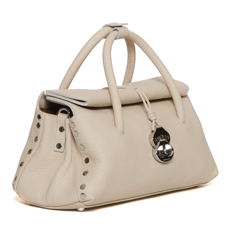 Zanellato Witte leren handtas Dotta Centauro Beige Dames