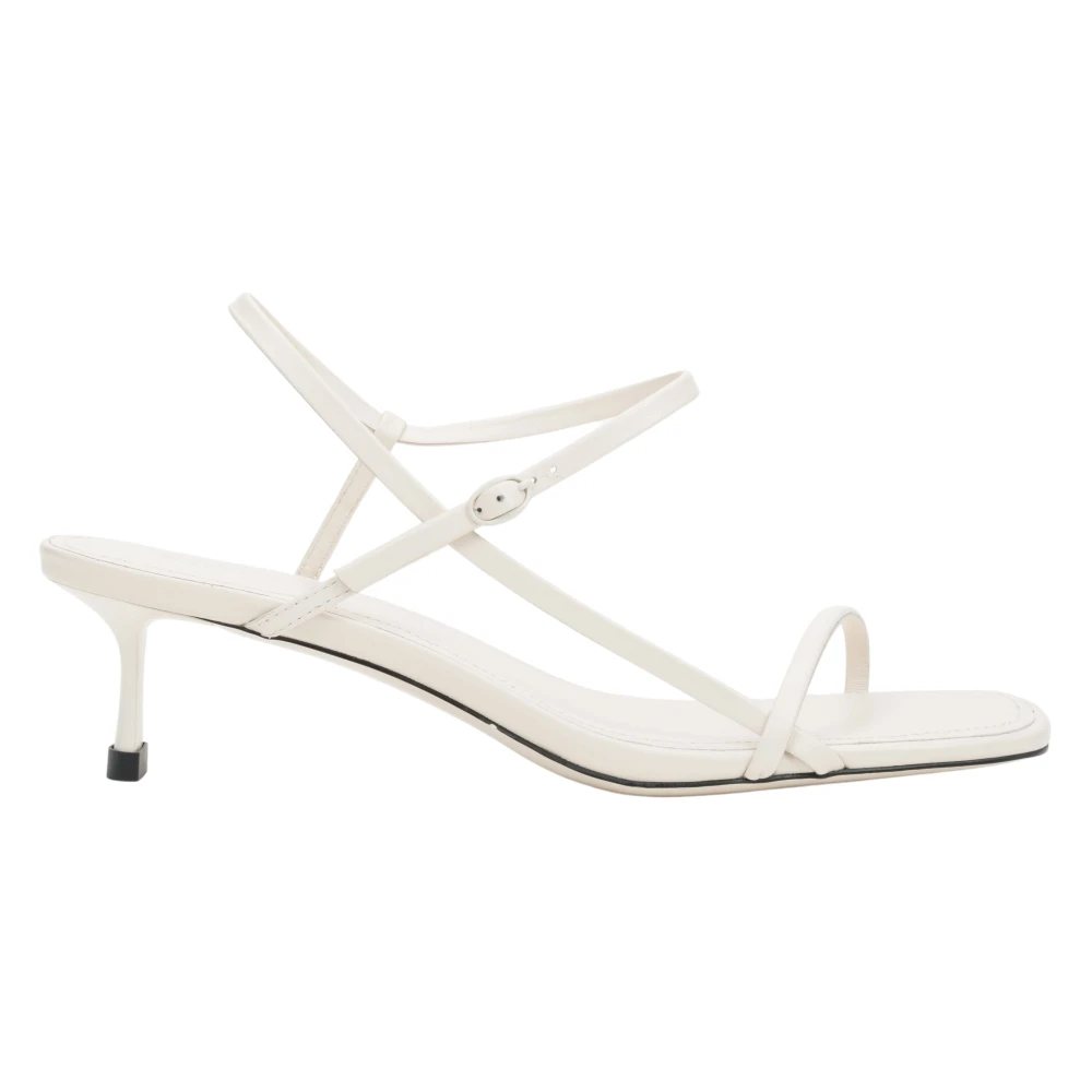 Estro White High Heel Sandals, Female, 5 Uk, Low-Heeled Thin-Strap Sandals