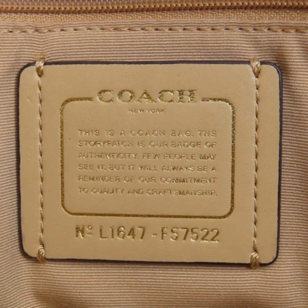 Coach Pre-owned Leather totes Beige Dames