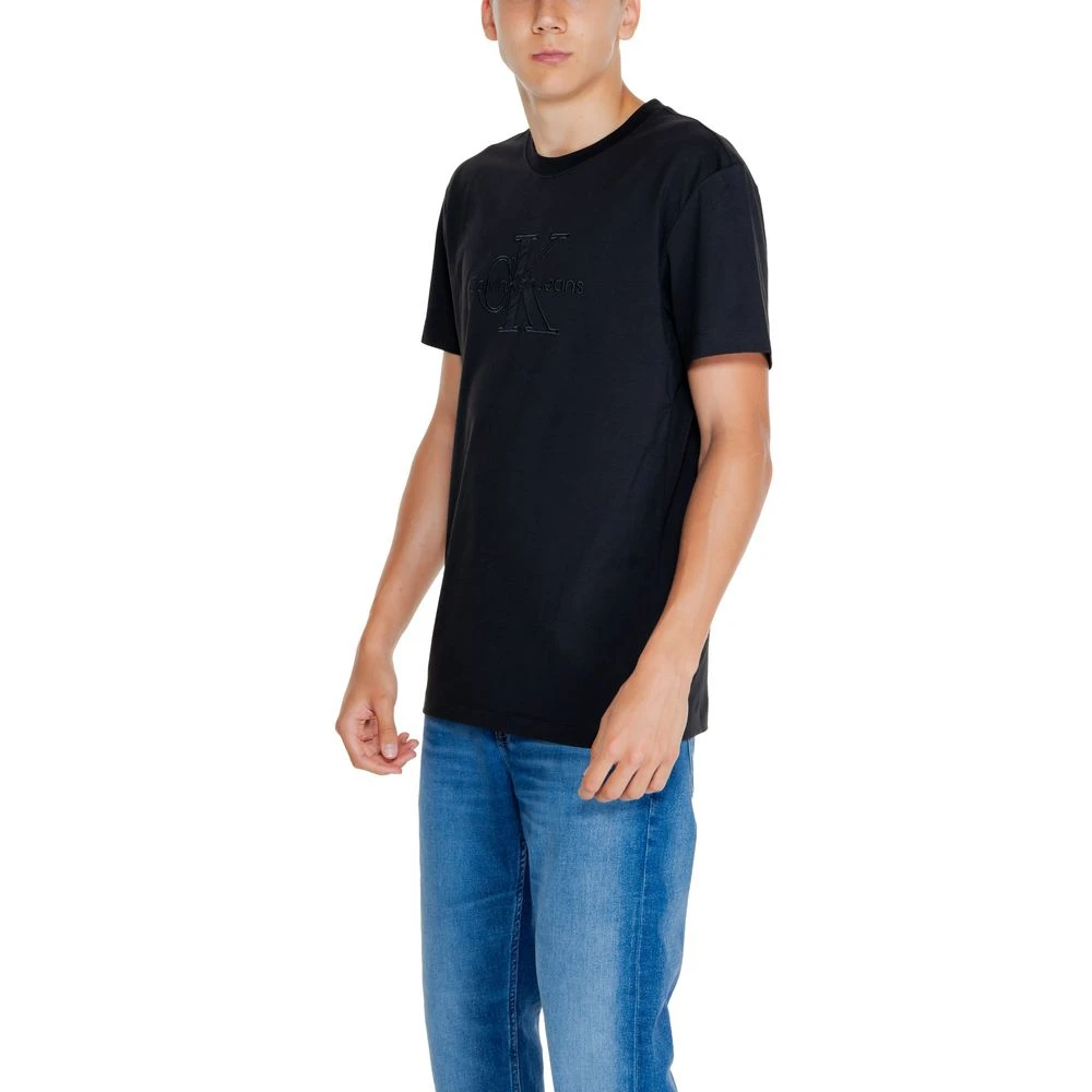 Calvin Klein Jeans Zwart Katoenen Heren T-Shirt Herfst Winter Collectie Black Heren