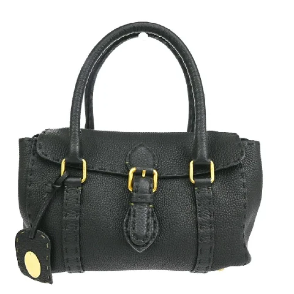 Fendi Vintage Pre-owned Leather handbags Black Dames