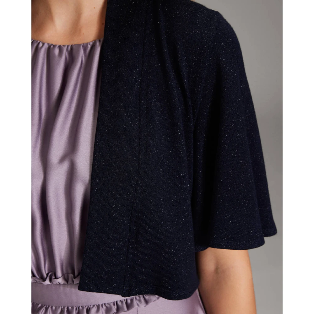 Swing Jersey Bolero met wijde mouwen Blue Dames