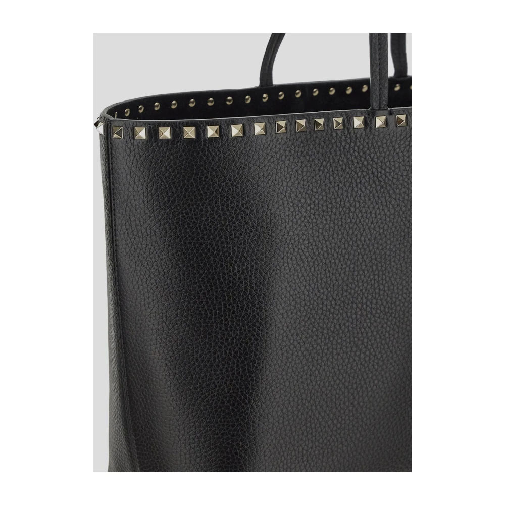 Valentino Garavani Leren Rockstud Shopper Tas Black Dames