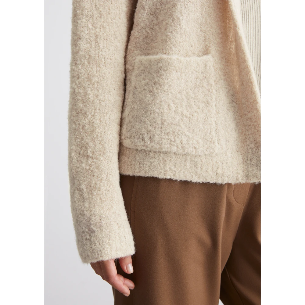 Marc O'Polo Bouclé hoodie vest los Black Dames