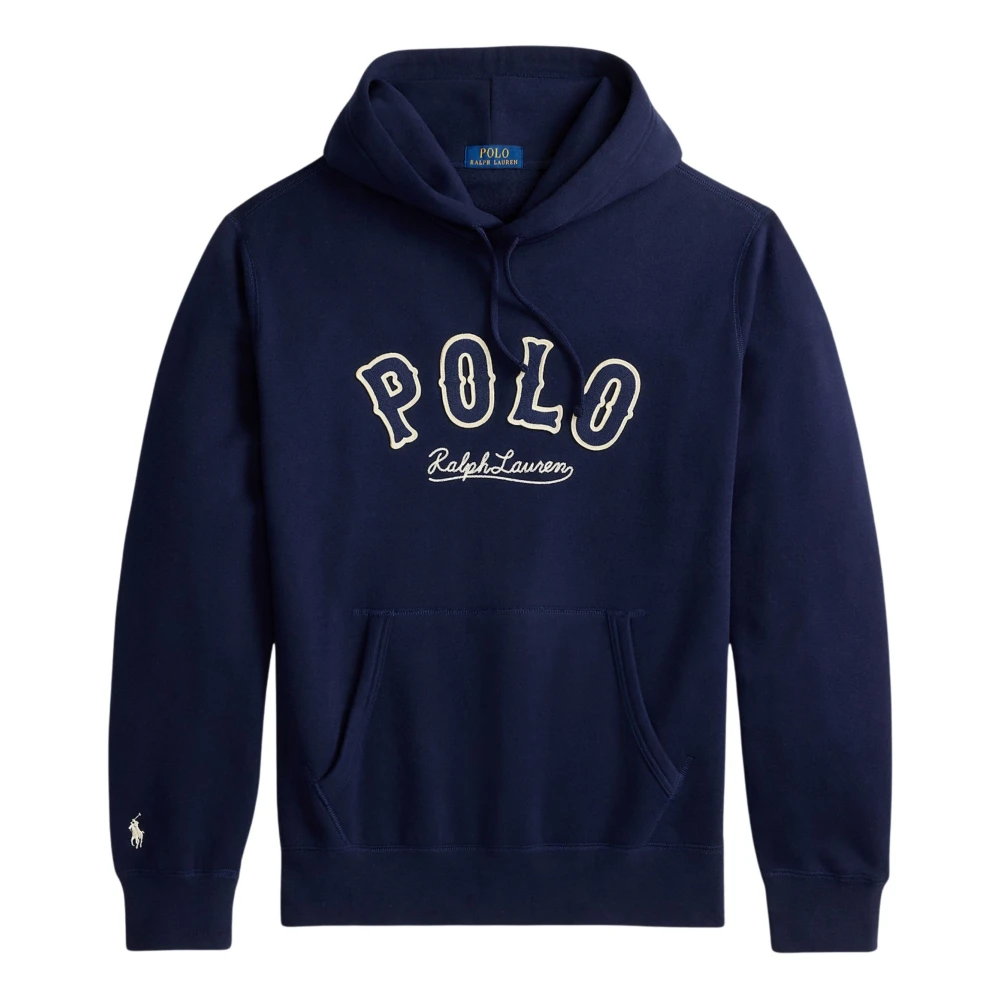 Ralph Lauren Men's Blue Hoodies, Xl, Rl Fleece Western Logo Hoodie