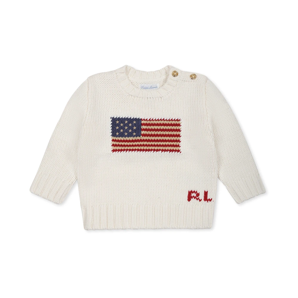 Ralph Lauren Unisex Kids Beige Kids Knitwear, 2 Y, 668285006 Nevis Jumpers