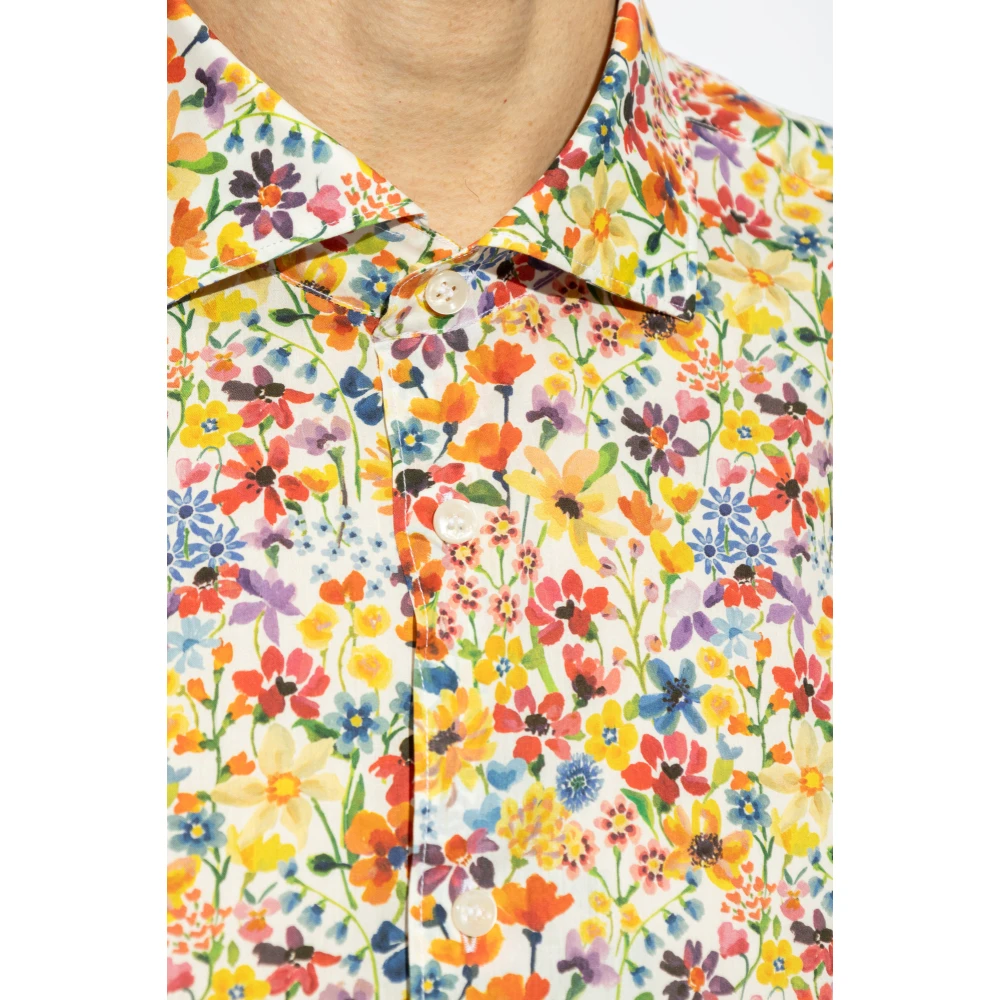 PAUL & SHARK Overhemd met bloemenmotief Multicolor Heren