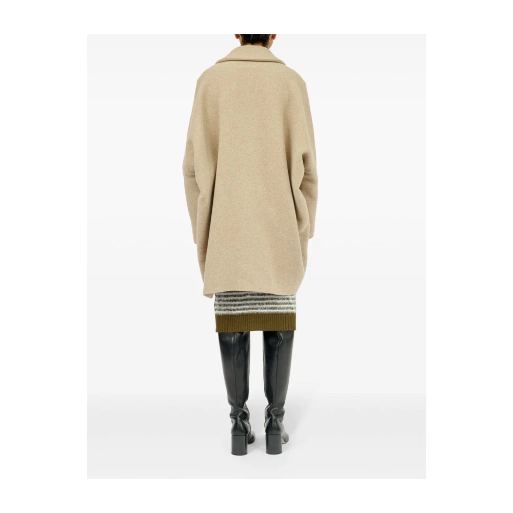 MM6 Maison Margiela Beige wollen blend klassieke jas Beige Dames
