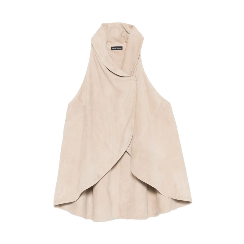 Emporio Armani Kvinno Beige Toppar Dam, S, Ärmlös Topp