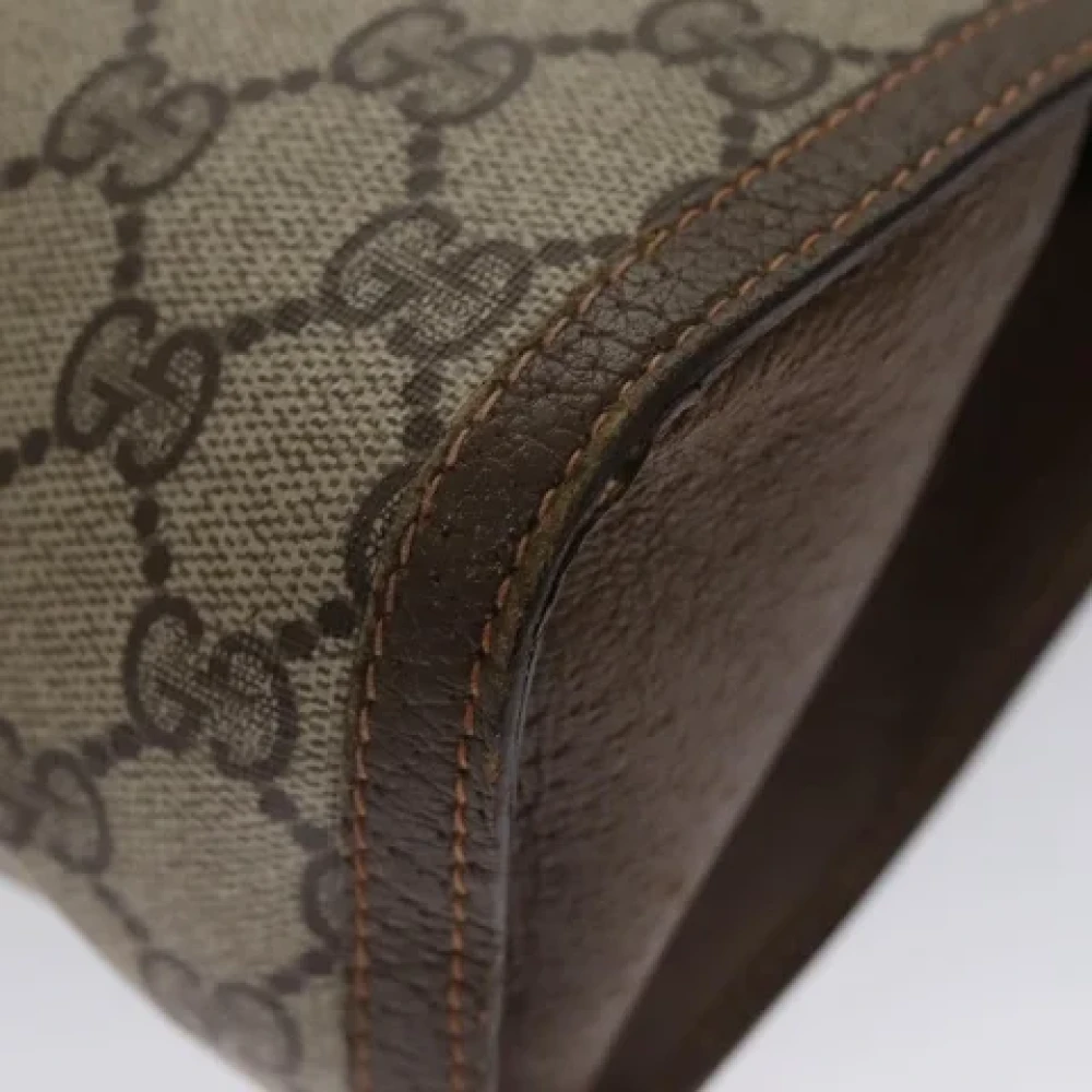 Gucci Vintage Pre-owned Canvas clutches Beige Dames