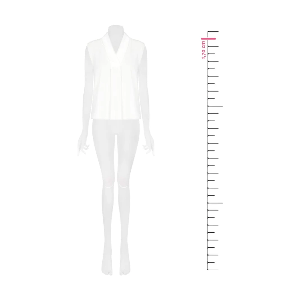 RINASCIMENTO V-hals Top Collectie Herfst Winter 2024 25 White Dames