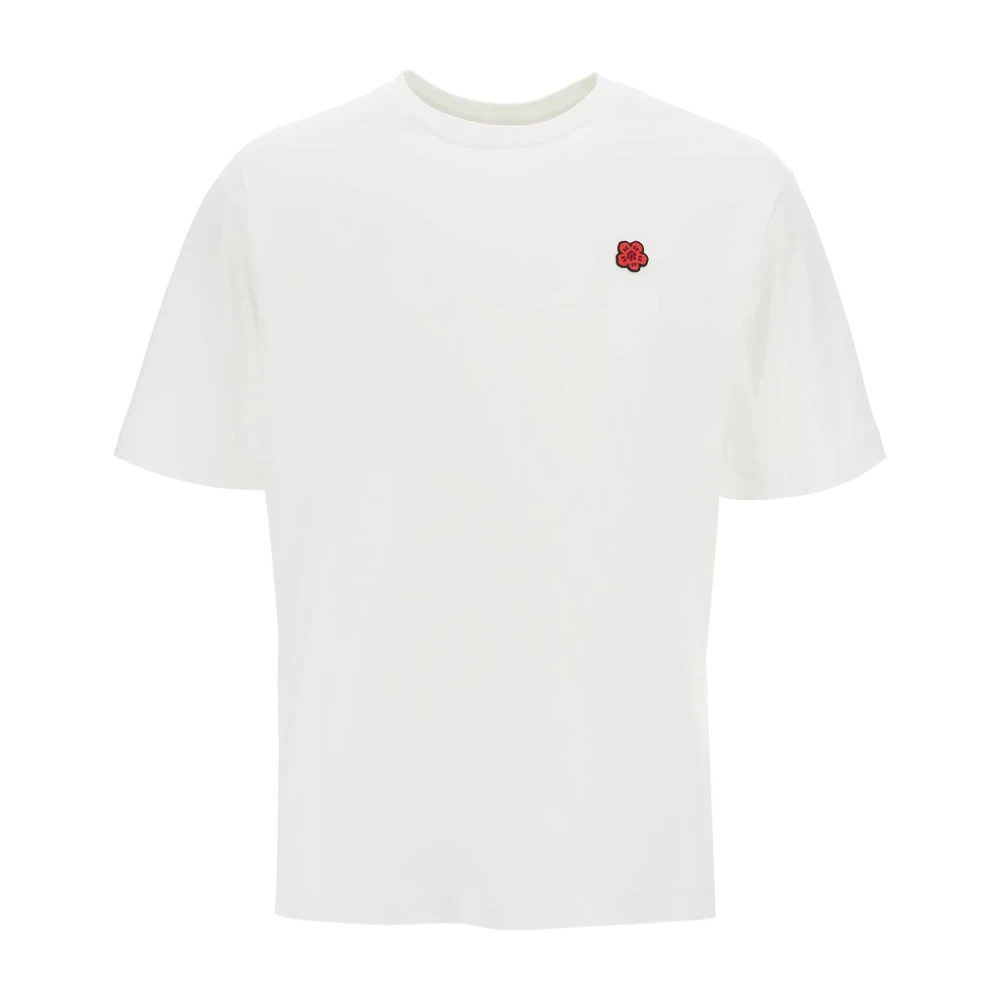 Kenzo Uomo Bianco T-Shirt Con Stampa Floreale