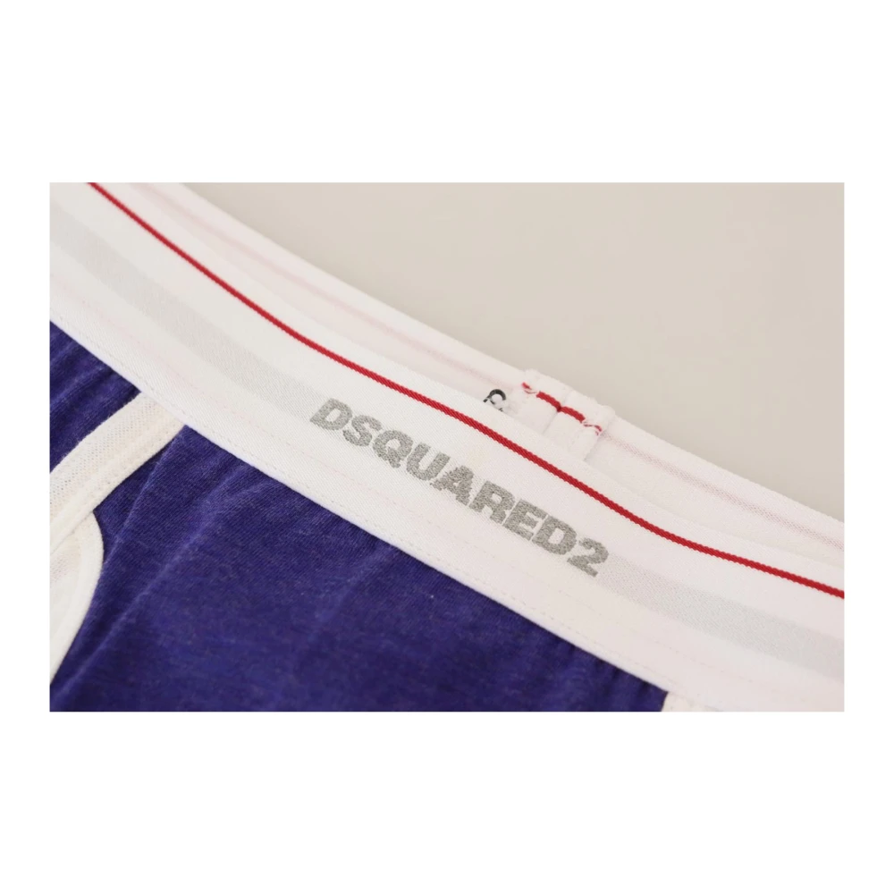 Dolce & Gabbana Klassieke Boxershorts Ondergoed Blauw Wit Multicolor Dames