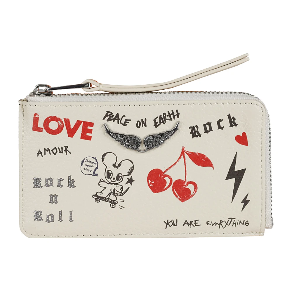 Zadig & Voltaire Leren Portemonnee met Flash Kleur Logo Multicolor Dames