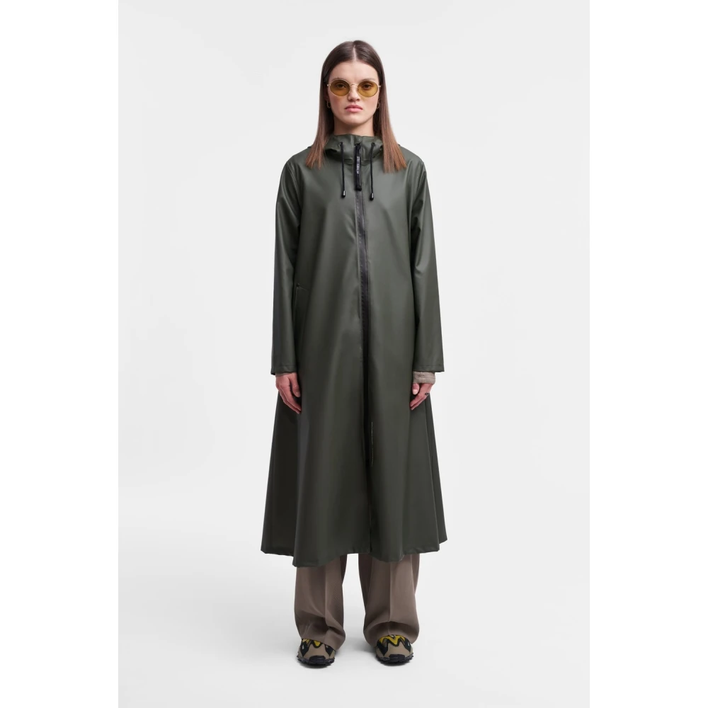 Stutterheim Lichtgewicht Rits Regenjas voor Vrouwen Green Dames