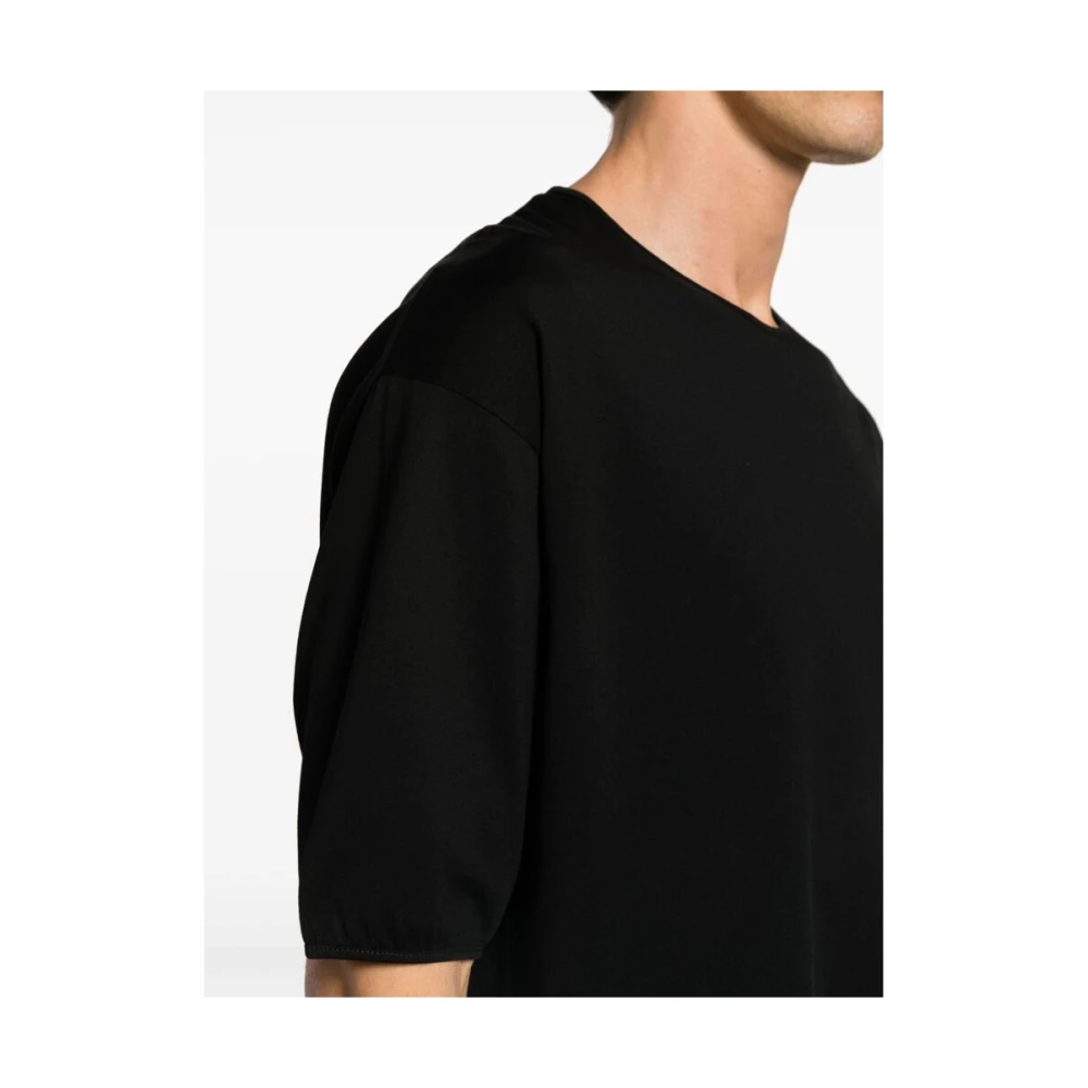 Lemaire Zwarte Lichtgewicht Jersey T-shirt Black Heren
