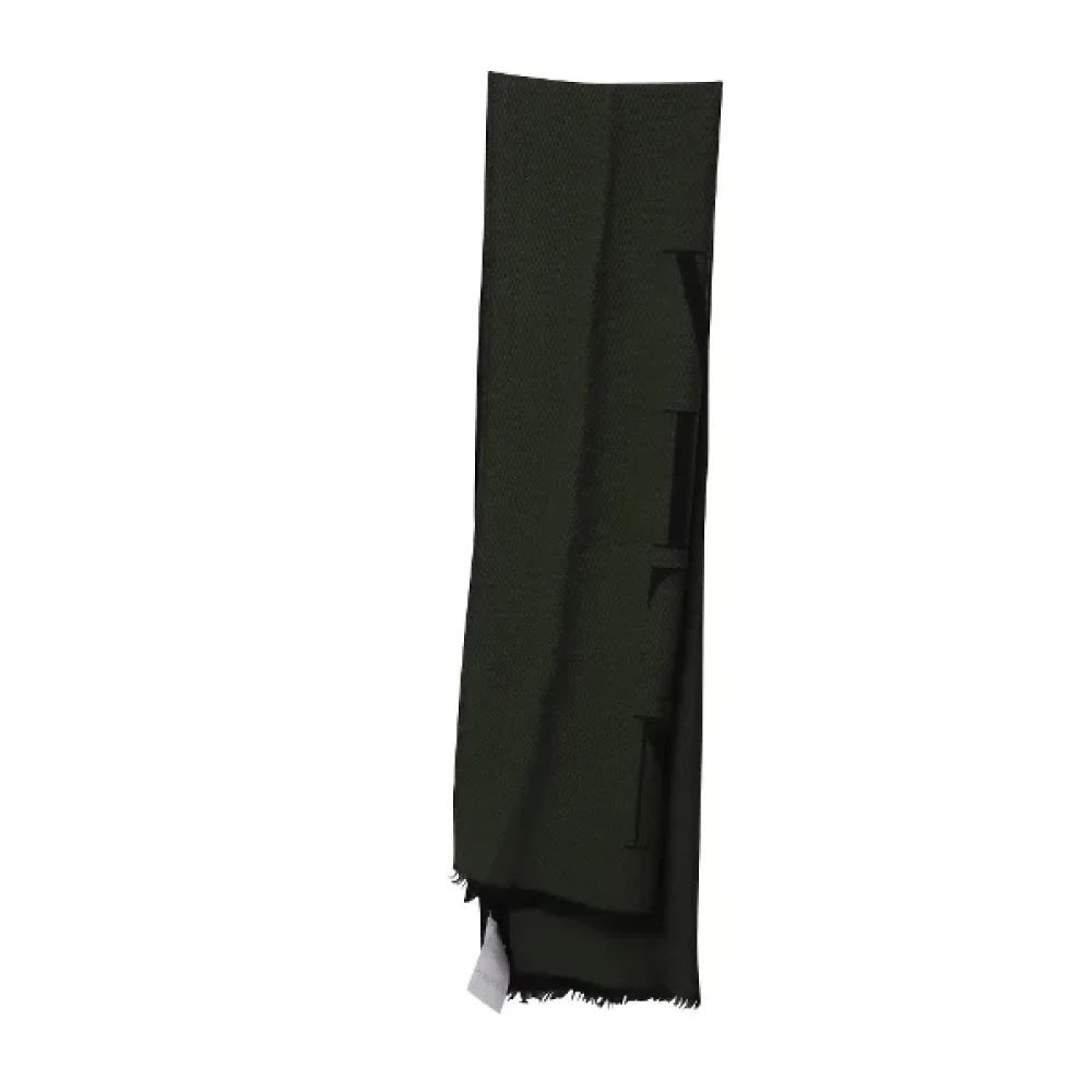 Valentino Vintage Pre-owned Wool scarves Green Heren