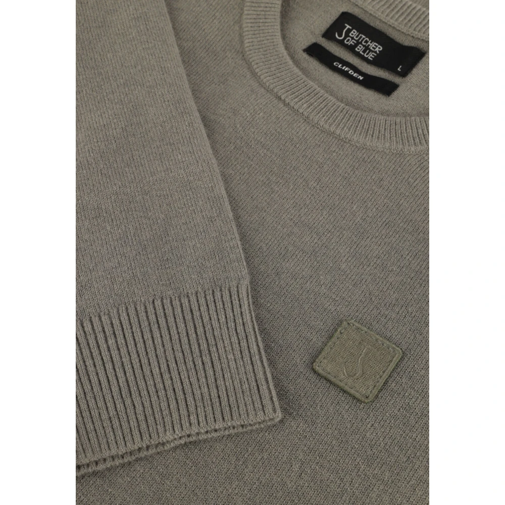 Butcher of Blue Heren Clifden Crew Sweater Vest Green Heren
