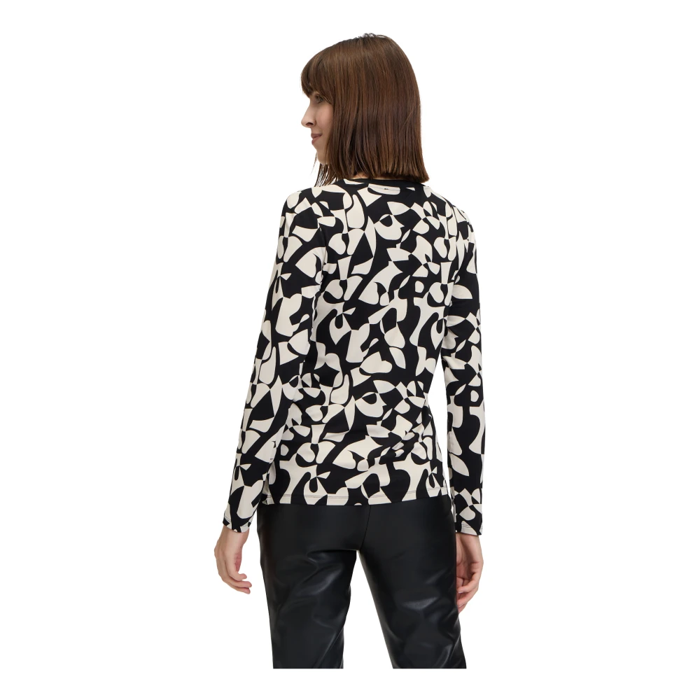 Betty Barclay Grafisch Print Viscose Shirt Black Dames