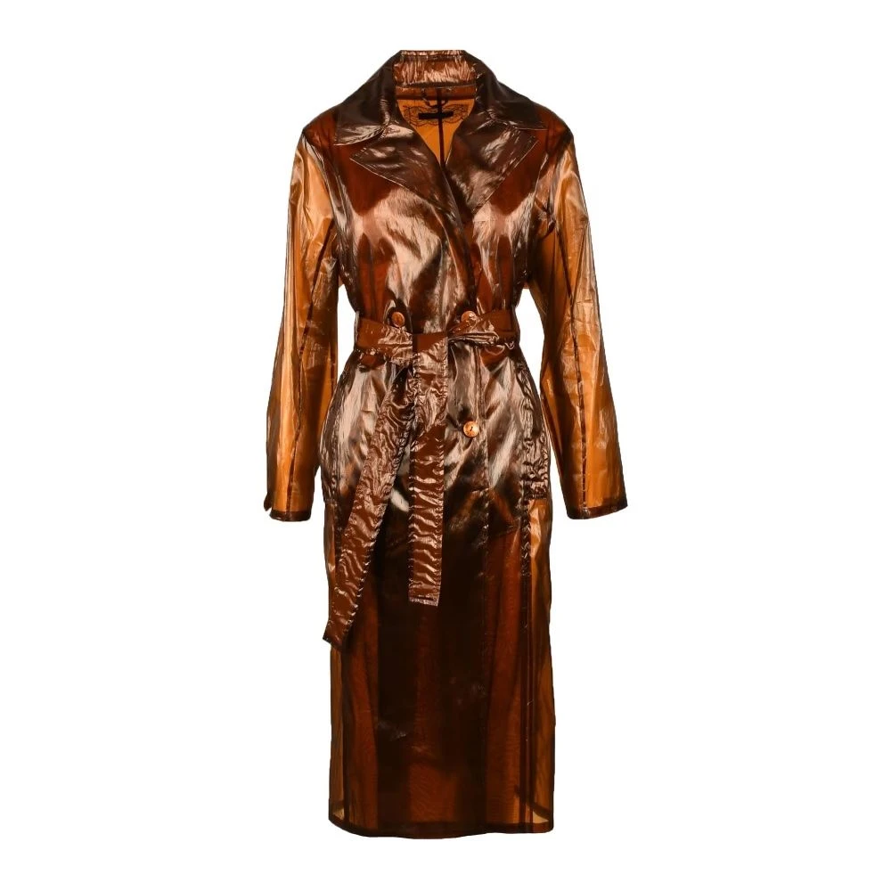PATRIZIA PEPE Belted Coats Brown Dames
