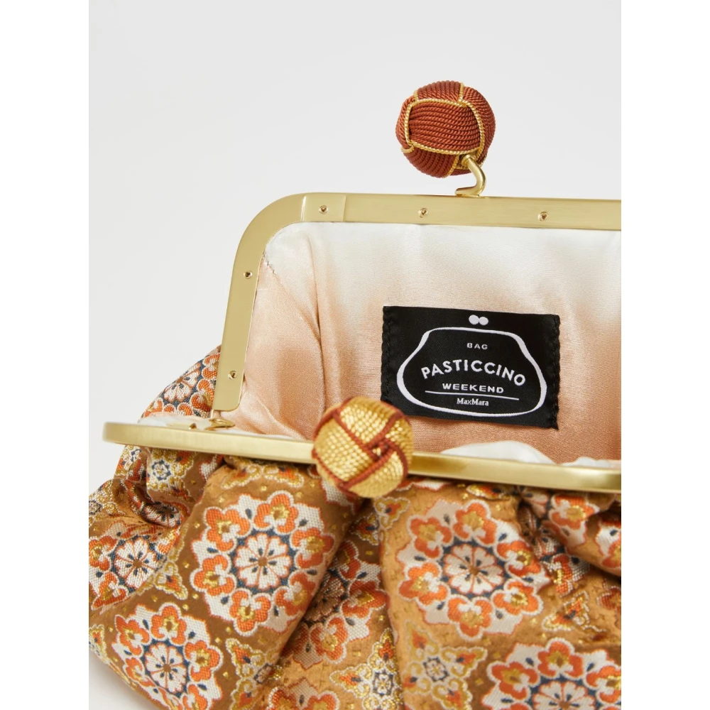 Max Mara Weekend Zijden Pasticcino Oosterse Stijl Handtas Brown Dames
