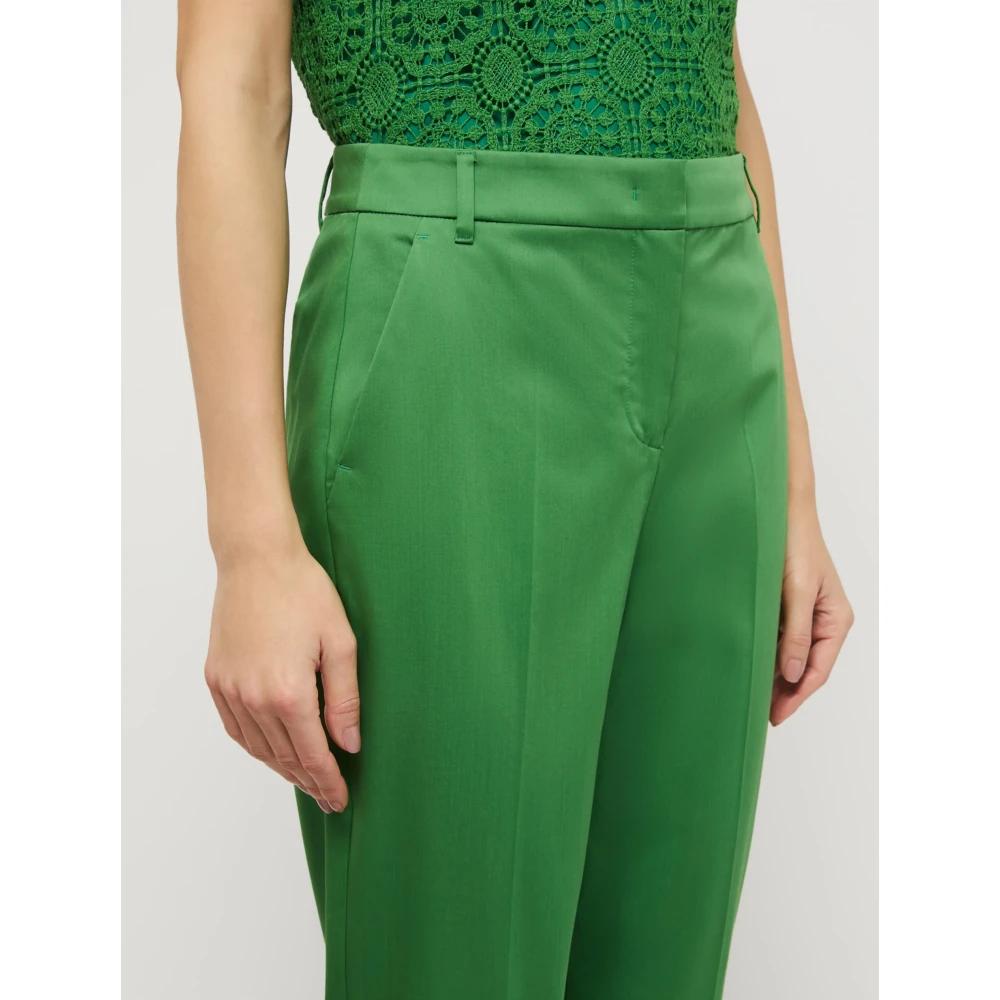 Pennyblack Slim Cotton Satin Chinos Green Dames