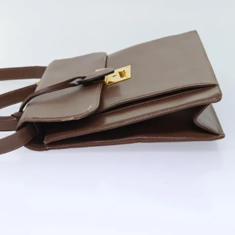 Gucci Vintage Pre-owned Leather handbags Brown Dames