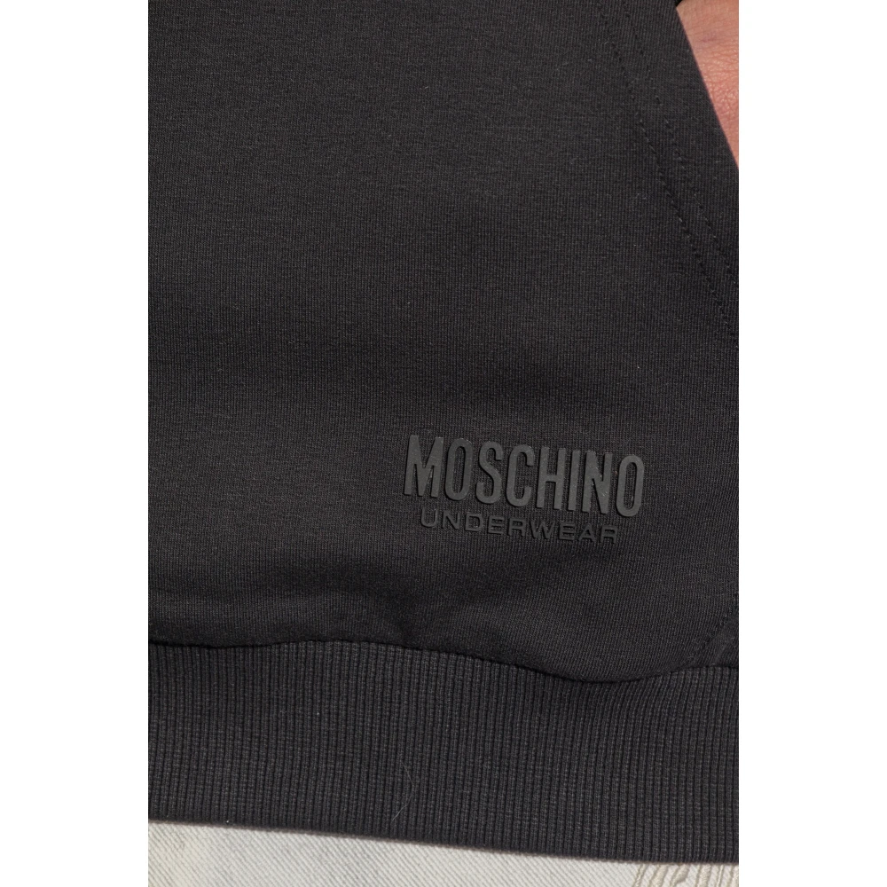 Moschino Katoenen hoodie Black Heren