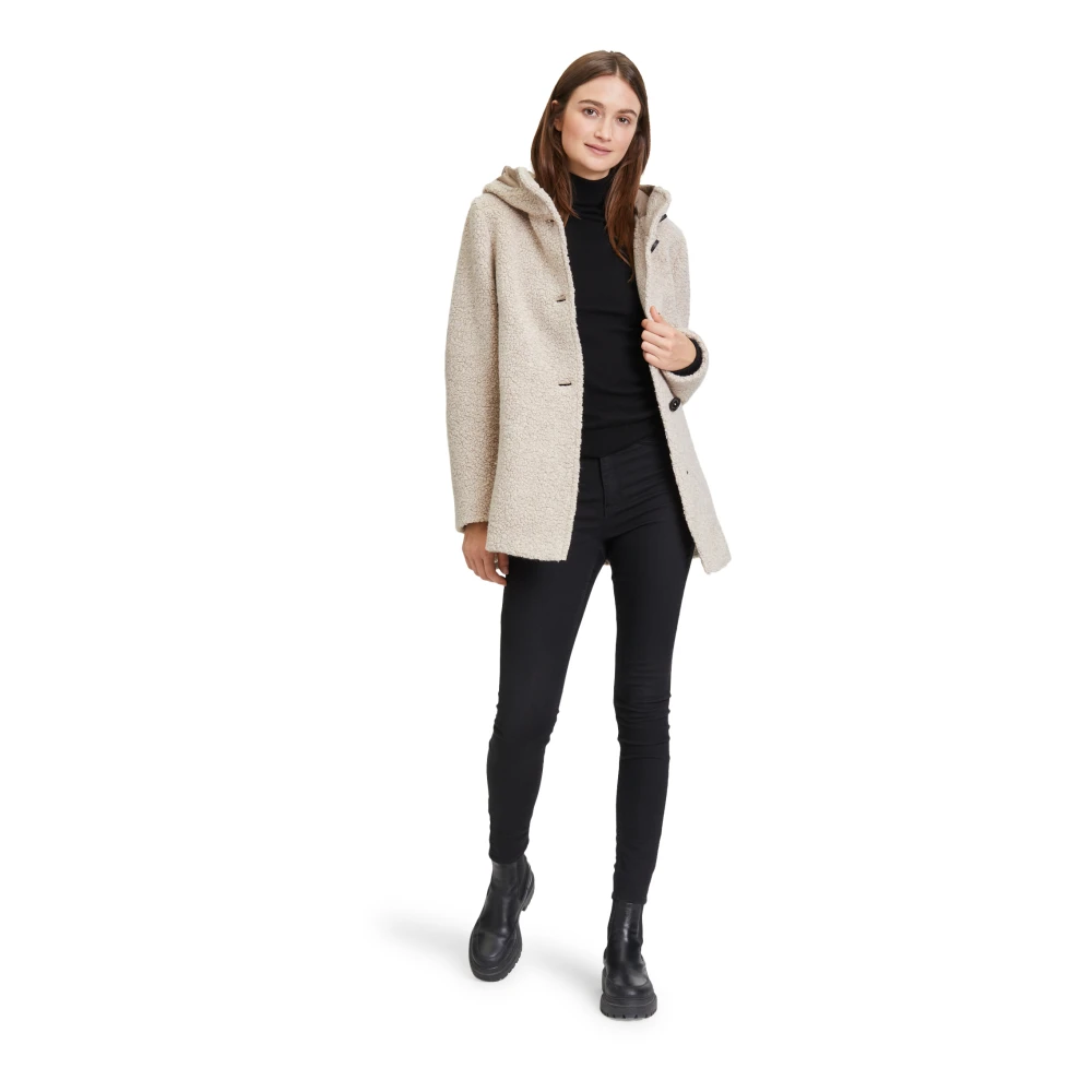 Gil Bret Wollen jas met capuchon Beige Dames
