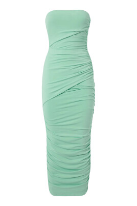 mint-sleeveless-ruched-midi-dress