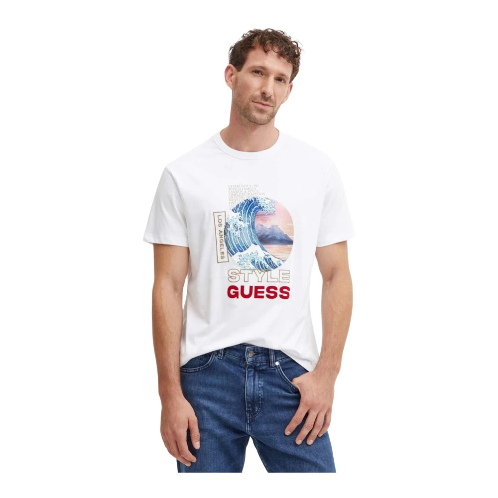 Guess Katoenen Regular Fit T-Shirt White Heren